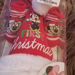 NIB! Minnie mouse hat and socks